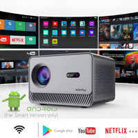 Prix de gros M10 PLUS avec support, mini projecteur vidéo mobile LED de poche, 4K Android 11 Smart WiFi6 200ANSI 8GB