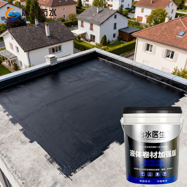 Liquid Membrane Strong Adhesive Waterborne Rubberized Asphalt Waterproof Floor Coating Paint for Concrete Cement Roofing