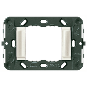 Cadre d'interrupteur mural Vimar Idea 6x2 pouces blanc avec bandes de fixation - Product Image 1