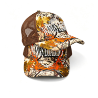 Casquette en maille respirante sur mesure pour l'extérieur, imprimé camouflage jungle, casquette de camionneur en maille, casquette de baseball pour la protection solaire.