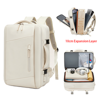 Tas Ransel Ekspansiabel untuk Perjalanan Bisnis dan Luar Ruangan, Dilengkapi Kantung Laptop 17 Inci Berbantalan, Tahan Air, dan Pengisian Daya USB, Disetujui Maskapai Penerbangan, dengan Banyak Ruang Penyimpanan