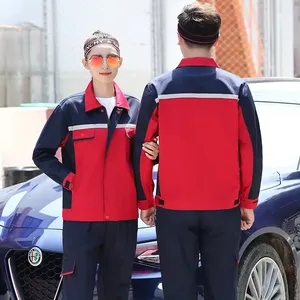 Jinteng đồng phục cơ khí sửa chữa ô tô dài tay bền cho cả nam và nữ đồng phục hậu cần in vải dệt thoi ODM cung cấp bằng tay