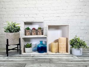 Boîte de rangement en bois de pin non finie écologique en gros de forme carrée avec couvercle de modèle de maison de style d'amour de peinture décorative - Product Image 3