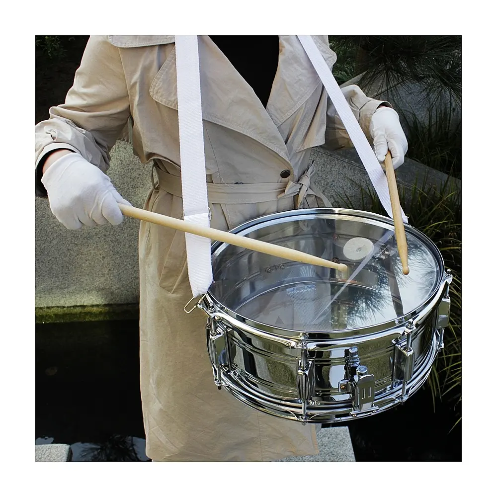 JELO AY-DJ00019 14" Professional Snare Drum With Sheepskin Music Instrument Shoulder Strap Includes Musical Instruments