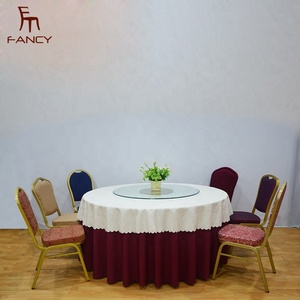En gros bois <span class=keywords><strong>table</strong></span> ronde amovible ignifuge <span class=keywords><strong>table</strong></span> de banquet - Product Image 6