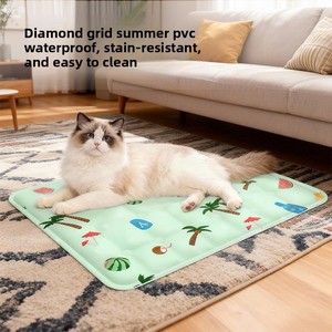 Pet Cooling <b>Mat</b> Breathable Rectangle Summer Gadget Composite PVC Waterproof Easy Clean Scratch-Resistant Durable All Seasons - Product Image 2
