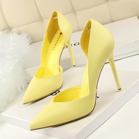 Mode Style coréen femmes chaussures de haute qualité bout pointu Stiletto 10cm talon pompe grand arbre femmes chaussures