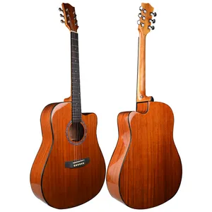 Hete Verkoop Glanzende Afwerking High-End Kwaliteit Cutaway Jumbo Ceder Top Akoestische Gitaar