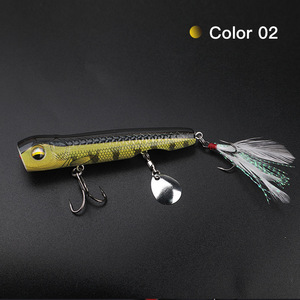 Señuelo de Pesca con Lentejuelas, Modelo 6019, Anzuelo Triple, Color Negro Espejo, Material ABS, para Pesca de Superficie y Fondo, Señuelo Duro para Pescar Lubina - Product Image 4