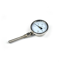 Termometer Bimetal Dial Industri XIAOSHU 0~300 dengan Thermowell SUS304, Dapat Disesuaikan OEM/ODM, Berperingkat IP64, Garansi 1 Tahun