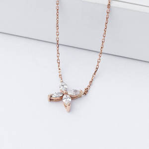 <span class=keywords><strong>14K</strong></span> 18K oro blanco laboratorio cultivado diamante joyería Marquesa Collar personalizado diamante collar - Product Image 2