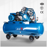 Compresseur d'air industriel à piston entraîné par courroie, marque Bison de Chine, triphasé, 8 bars, 3 kW, 3 cylindres, 150 L, 220 V, 4 CV