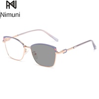 7147 Nouvelle Monture de Lunettes Anti-Lumière Bleue Oeil de Chat Simple et Tendance, Forme Diamant, Polyvalente, Style Urbain Européen et Américain