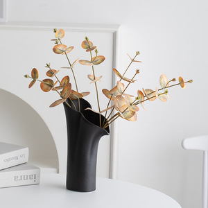 Minimalist Creative Design Ceramic Vase With Premium Feel for Wine Cabinet Office Living Room Dried <b>Flower</b> <b>Display</b> Decoration - Product Image 3