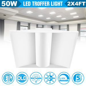 Plafonnier encastré 2x4, panneau LED 2x2, en stock entrepôt US, certifié ETL <span class=keywords><strong>DLC</strong></span> UL, design moderne, luminaires de plafond encastrés - Product Image 1