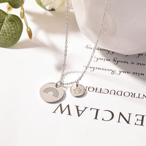 Nouveau personnalisé chien patte mémorial impression délicate collier personnalisé pont arc-en-ciel poème pendentif à breloque pour femmes filles bijoux cadeau - Product Image 4