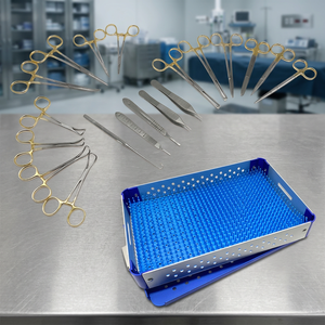 Kit d'instruments manuels en acier pour chirurgie des tissus mous orthopédiques, certifié CE Classe I, pour interventions sur petits animaux 1 - Product Image 3