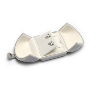 Изготовленная на заказ двухдверная коробка для ювелирных изделий, ожерелья, кольца, ящика, коробка для ювелирных изделий из искусственной кожи с логотипом - Product Image 6