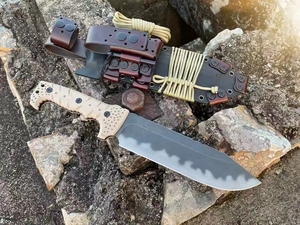 Cuchillo Táctico de Supervivencia y Caza Personalizable ML M8 DIY OEM con Mango G10 y Hoja Recta de Acero Inoxidable - Product Image 1