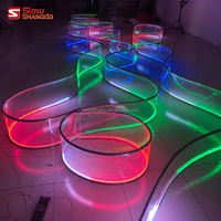 Décoration de fête créative artistique, draperie de plafond personnalisée avec éclairage RGB, bande lumineuse néon pour mariage, fête, événements
