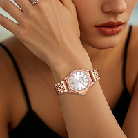 EYKI Nouveau Design Fashion Girls Watch Mouvement à quartz Montre en acier inoxydable Classique étanche pour femmes