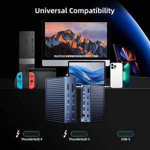 Base de Conexión Thunderbolt 4 21 en 1, 40 Gbps, 8K*60Hz, para Dos Pantallas 4K MST, 90W PD, USB 3.2, SD/TF, Audio, Aluminio, Compatible con <span class=keywords><strong>MacBook</strong></span> - Product Image 5
