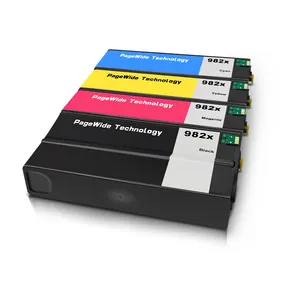 Supercolor 982XL 982ตลับหมึกที่ใช้ซ้ำได้สำหรับเครื่องพิมพ์ HP PageWide Enterprise Color 765dn 780dn 785f/Zs 785z +