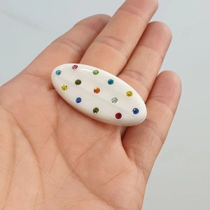 New Wholesale European Style Candy Color Rhinestone <strong>Acetic</strong> <strong>Acid</strong> Hair Clip for Women Girls Fashion Geometric Hairpins Jewelry - Product Image 5