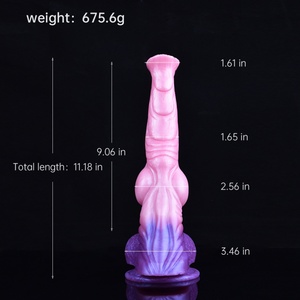 Dildo de Fantasía con Ventosa, Tapón Anal de Silicona, Masturbador Femenino, Juguetes Sexuales para Mujeres - Product Image 2