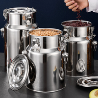 Conteneur de stockage en acier inoxydable anti-fuite pour aliments liquides, bière, lait, transport - Capacité 5-88L, utilisation multifonctionnelle en cuisine