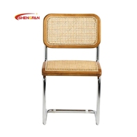 Prix bas Cesca rotin chaise de salle à manger bois milieu du siècle chaise de canne en bois café chaises de salle à manger en bois couleur noyer allemagne