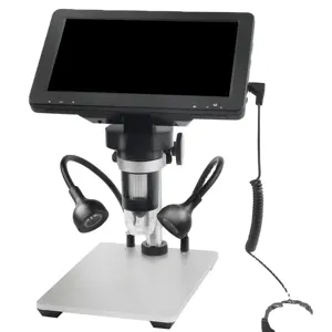 HD 7 pulgadas portátil grande 12MP 1200X aumento de alta potencia pantalla LCD microscopio Digital Industrial