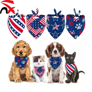 Bandane per Cani con Bandiera Americana all'Ingrosso, Sciarpa Triangolare Patriottica in Poliestere, Foulard per Animali Domestici per la Decorazione del Giorno dell'Indipendenza - Product Image 2