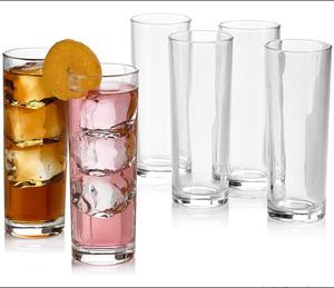 Acrylic of the unbreakable plastic drinking glasses for restaurant and bar drinking ,clear color-12/15oz