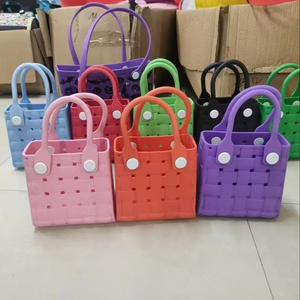 Borsa da Spiaggia in EVA Espanso con Doppia Tracolla, Colore Caramella, Impermeabile, Facile da Pulire, Borsa Intrecciata Fai-da-te, Ideale per l'Export - Product Image 1