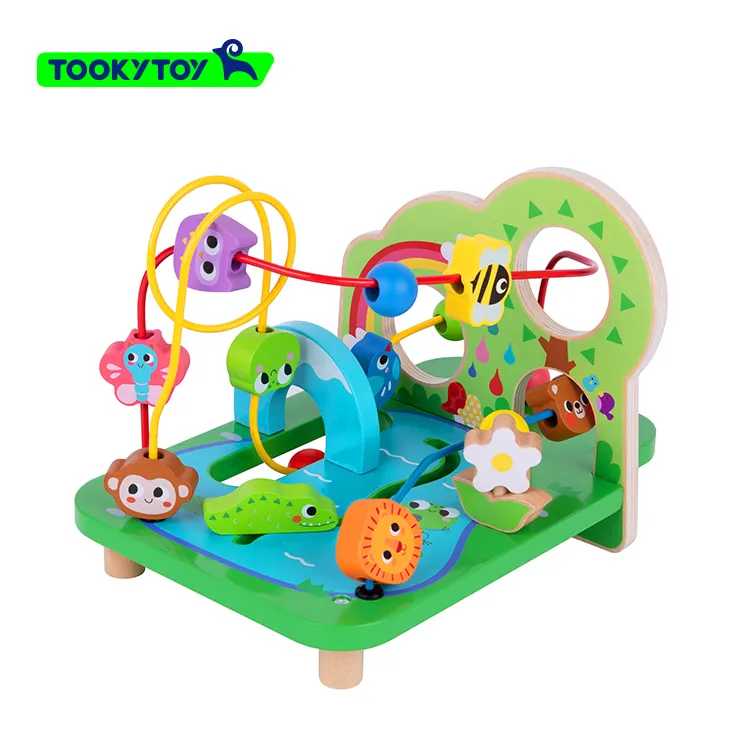 Wooden Bead Maze Toys for Toddlers, Bead Toy Colorful Roller Coaster Preschool Educational Toys for Toddlers