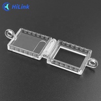 Interrupteur électrique en forme de bateau standard avec verrouillage transparent du couvercle du bouton poussoir d'arrêt d'urgence PC