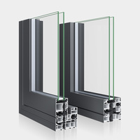 Ventanas de Aluminio Personalizables Modernas con Aislamiento de Vidrio Templado Transparente para Casa