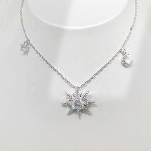 Collar de Plata 925 Personalizado con Saturno, Circonita 5A, Cadena Geométrica, Elegante y Moderno para Mujer, Precio de Fábrica - Product Image 5