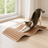 Griffoir vertical modulaire pour chat, luxueux, durable, remplaçable et écologique, design ondulé ; fabriqué en liège recyclé