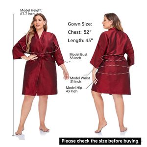 Robe de salon de beauté de luxe personnalisée avec logo rouge en polyester imperméable, kimono pour <span class=keywords><strong>coupe</strong></span> de cheveux pour adultes - Product Image 3