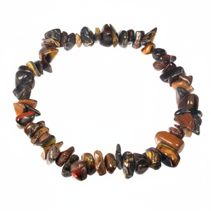 สร้อยข้อมือชิปเหล็กธรรมชาติสำหรับผู้หญิงสร้อยข้อมือชิปคริสตัลหินอัญมณีคริสตัลสีสันสดใส - Product Image 1