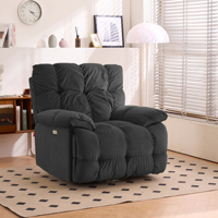Fauteuil inclinable électrique moderne Sans Professional avec massage, en tissu microfibre, pivotant et inclinable individuel