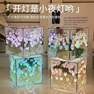 Rubiks <b>Cube</b> Tulip Night <b>Light</b> Square Led Color Changing Tap Control Usb Powered For Gift Birthday Decoration - Product Image 1