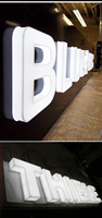 Geschäftsfassaden-Leuchtkasten LED-Großhändler Maßgefertigter Beleuchteter Wand-Werbe-Leuchtkasten 3D-Buchstaben LED-Leuchtkasten
