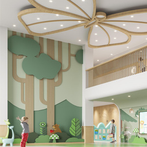 Adesivi Murali Moderni a Tema Foresta Chiquitos, Decorazioni in Legno per Casa, Ufficio, Asilo, Montessori, <span class=keywords><strong>Scuola</strong></span> Materna, Aula, Mensa - Product Image 3