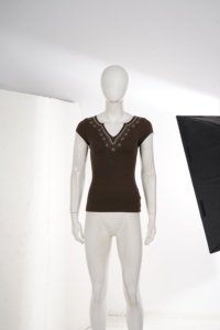 Camiseta Nueva 2026 para Mujer, Cuello en V, Verde, Manga Corta, Corte Ajustado, con Bordado, Estilo Vintage, Informal, Básica, Moda de Verano - Product Image 6