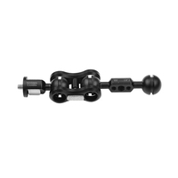 Adaptateur à double boule de 17 mm en acier inoxydable usiné CNC pour support de caméra, téléphone, tablette, GPS, vélo