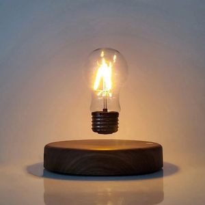 Retro Magnetic Levitation Bulb Night Lamp Warm <b>Light</b> With Wooden Base Floating Bulb Table <b>Light</b> Home Decor - Product Image 6