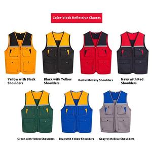 سترة عاكسة مخصصة للجنسين من القطن القابل للتنفس، معتمدة من CE، للحماية في مواقع البناء والديكور - Product Image 4
